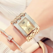 Square Rose Gold Wrist Watch Women Luxury Brand Dress Ladies Wristwatch Stainless Steel Diamond Female Clock Bayan Kol Saati