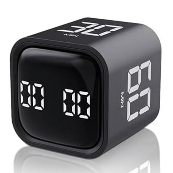 Square ,Rotation ,5/10/30/60 Minutes and Custom Countdown,Productivity ,For Tasks,Work,Study(Black)