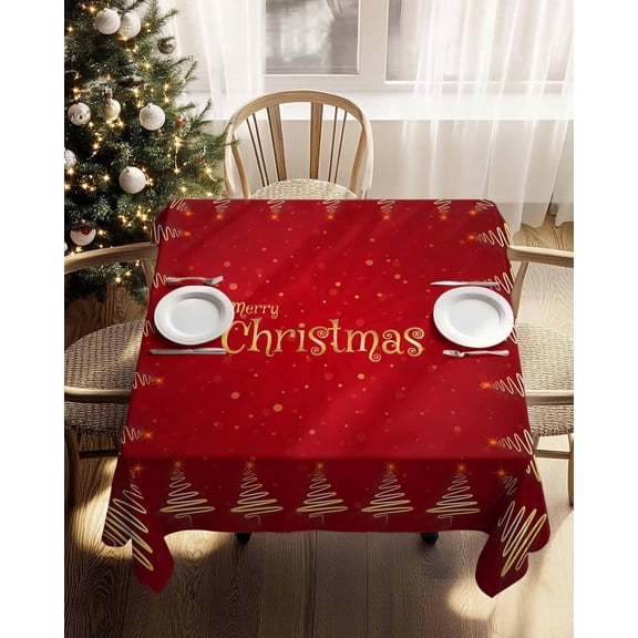 Square/Round Tablecloth 60x60inch,Easter Egg Bunny Ears,Vinyl Table Covers Waterproof Oilcloth Table Cloth Linens,Decorative Farmhouse Tablecloths for Outdoor Dining Wedding Camping,Buffalo Plaid
