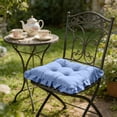 thumbnail image 1 of Square Ruffle Edge Floor Cushion with Reinforced Construction - Durable Supportive Seat Pad for Long Lasting Comfort - Easy Clean Home Decor Pillow, 1 of 6