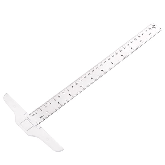 Square Ruler Acrylic T Shape Ruler Clear Transparent Measurements Straight Ruler