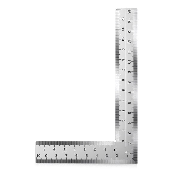 Square Ruler Metal 6 Inch by 4 Right Angle Stainless Steel L Shaped for Engineer Carpenter