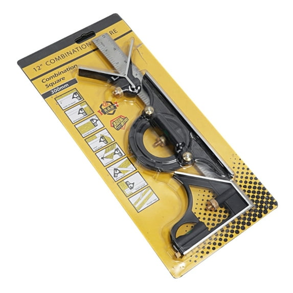 Square Ruler Metal Adjustable Sliding Combination Square Ruler Measure Tool