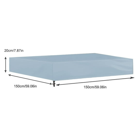 Square Sandboxes Sandpit Cover, 210D Waterproof Duty Sandbox with Cover grey 150*150