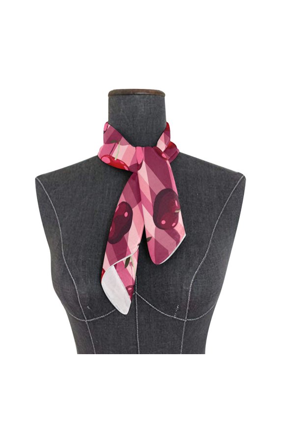 Square Scarf 24x24 Inch Cheerios Pattern Silky Satin Sun Protection Neck Scarf for Women Multi-Purpose Head Wrap Bandana for Hair Bag Decoration
