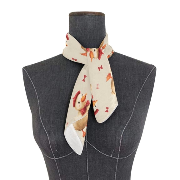 Square Scarf 24x24 Inch Dapper Duck Pattern Silky Satin Sun Protection Neck Scarf for Women Multi-Purpose Head Wrap Bandana for Hair Bag Decoration