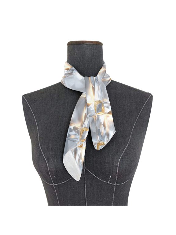 Square Scarf 24x24 Inch Luxe Diamond Weave Silky Satin Sun Protection Neck Scarf for Women Multi-Purpose Head Wrap Bandana for Hair Bag Decoration