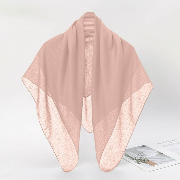 Square Scarf Under $5! Yannianjz Women's Solid Color Square Headscarf 90x90cm, Simple Ethnic Head Wrap for Southeast Asian Style, Lightweight Cotton Scarf for Hijab and Turban