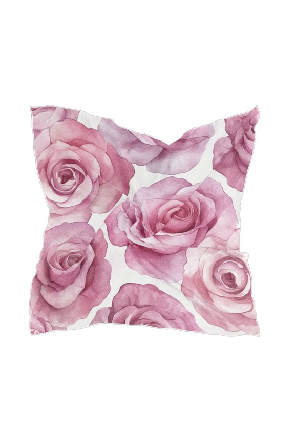 Square Scarf Headscarf Shawl Printed Scarf 23.6223.62 Inches Fashionable Decorative Scarf Beige Roses Seamless