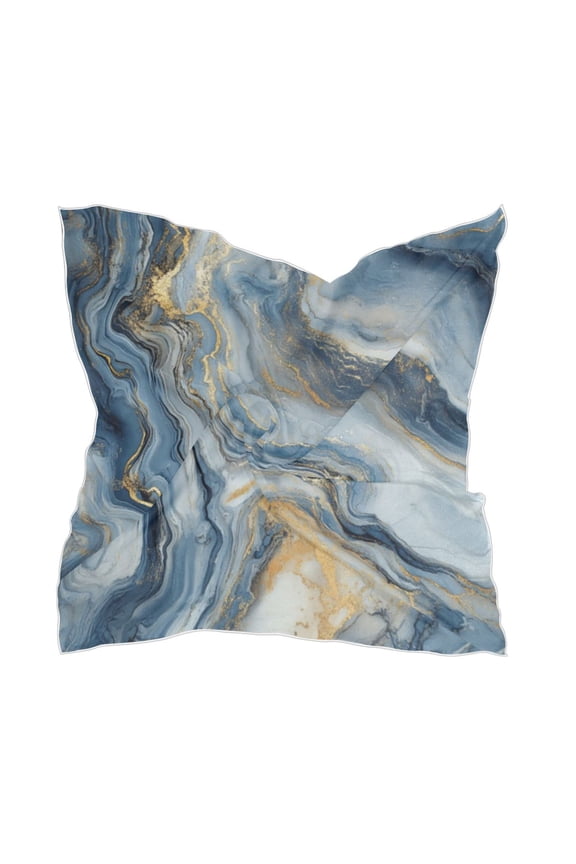Square Scarf Headscarf Shawl Printed Scarf 23.6223.62 Inches Fashionable Decorative Scarf Blue Marble Stripe