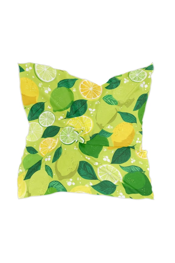 Square Scarf Headscarf Shawl Printed Scarf 23.6223.62 Inches Fashionable Decorative Scarf Cute Lemon