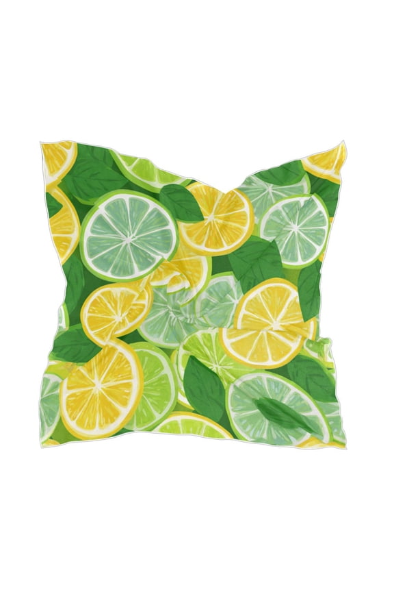 Square Scarf Headscarf Shawl Printed Scarf 23.6223.62 Inches Fashionable Decorative Scarf Cute Seamless Lemon