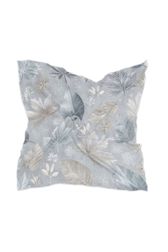Square Scarf Headscarf Shawl Printed Scarf 23.6223.62 Inches Fashionable Decorative Scarf Frozen Fallen Leaves Design