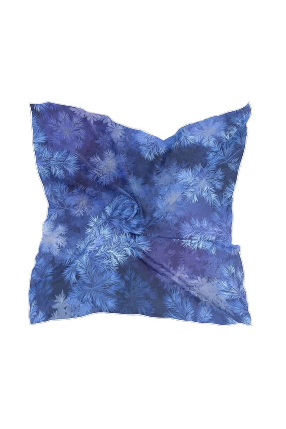 Square Scarf Headscarf Shawl Printed Scarf 23.6223.62 Inches Fashionable Decorative Scarf Lovely Blue Snowflakes