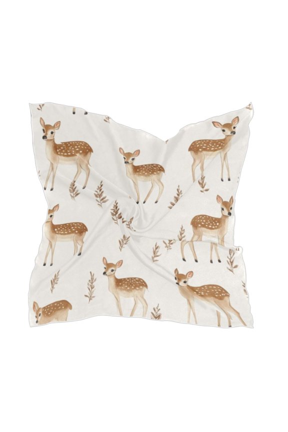 Square Scarf Headscarf Shawl Printed Scarf 23.6223.62 Inches Fashionable Decorative Scarf Lovely Deer