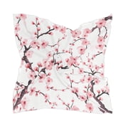 Square Scarf Headscarf Shawl Printed Scarf 23.62 23.62 Inches Fashionable Decorative Scarf Pink Cherry Blossom