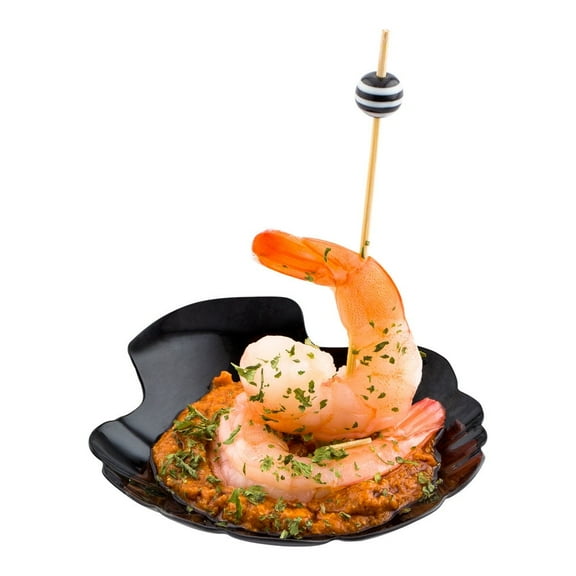 Mini Serve Seagreen Plastic Shell Plate - 3 1/4" x 3 1/4" x 1/2" - 100 count box