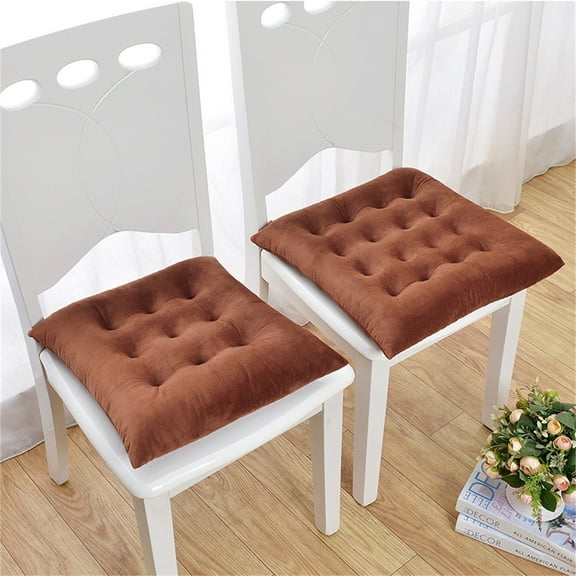 Square Seat Cushion Chair Pads for Kitchen Dining Chairs, Student Solid Color Thicken Removable Non-Slip Dining Room Indoor Outdoor Chair Cushions, Seat Pad Chair Pad with Ties for Soft Chair Cushion