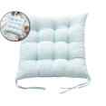 thumbnail image 1 of Square Seat Cushion - Velvet & Slow-Rebound Foam Chair Pad Chair Pillow Cushion with Ties for Kitchen, Dining, Office Chairs, Tatami, 15.7x15.7 Inch, 1 of 5