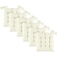 thumbnail image 1 of Square Seat Cushion for Kitchen Dining Chairs, Soft & Comfortable 15.5" x 15.5" Chair Pads, 6 Packs, Beige, 1 of 14