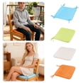 thumbnail image 1 of Square Seat Cushion with Ties 15.7" Soft Polyester Pad Comfortable Dining & Kitchen Chair Pillow for Home Seating, 1 of 5