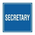 thumbnail image 1 of Square Secretary Sign (Blue) - Small, 1 of 1
