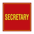 thumbnail image 1 of Square Secretary Sign (Red/Yellow) - Large, 1 of 1