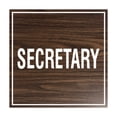 thumbnail image 1 of Square Secretary Sign (Walnut) - Large, 1 of 1