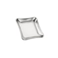 thumbnail image 1 of Square Serving Tray, Thickened Stainless Steel Metal Food Plate and Baking Sheet for Home Kitchen Snacks, Bone Dishes, and Appetizers with Mirror Finish, Silver, 1 of 7