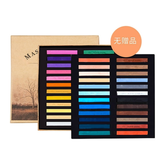 Square Set 48 Color Soft Dry Artist Chalk Sticks, 6.0×8.0×8.0Cm Square Design For Easy Grip And Reduced Rolling, Suitable For Beginners To Professionals In Artistic Creation