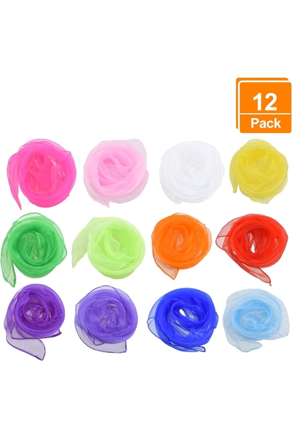Square Shape Dance Scarves, Durable And Tear-resistant For Long-lasting Use, Washable And Reusable Silk Scarves For Creative Play (Set Of Multiple Colors)