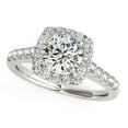 thumbnail image 1 of Square Shape Diamond Engmt Ring in 14k White Gold 1 1/2 cttw SZ 5.5, 1 of 3