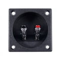 thumbnail image 1 of Square Shape Double Binding Post Type Speaker Box Terminal Cup Black, 1 of 5