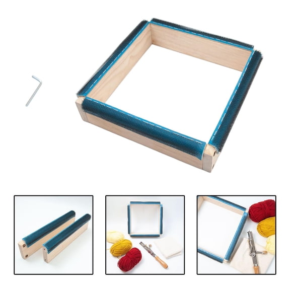 Square Shape Embroidery Frame Removable Wood Cross Stitch Hoop Clip Craft DIY Gripper Frame for Cross Stitch Punch Embroidery