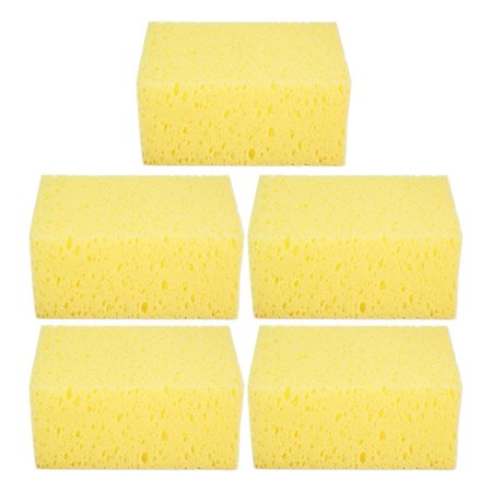 Square Shape Handheld Nonslip Sponge Washing Cleaner Tool For Car Auto Motorcycle (5pcs)