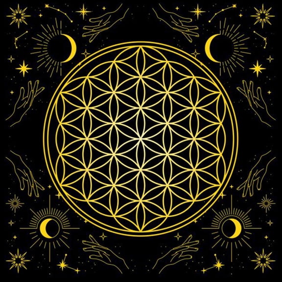 Square Shape Pendulum Divinations Mat Tablecloth Board Game Card Pad Table Cloth Metaphysical Board Game Mat