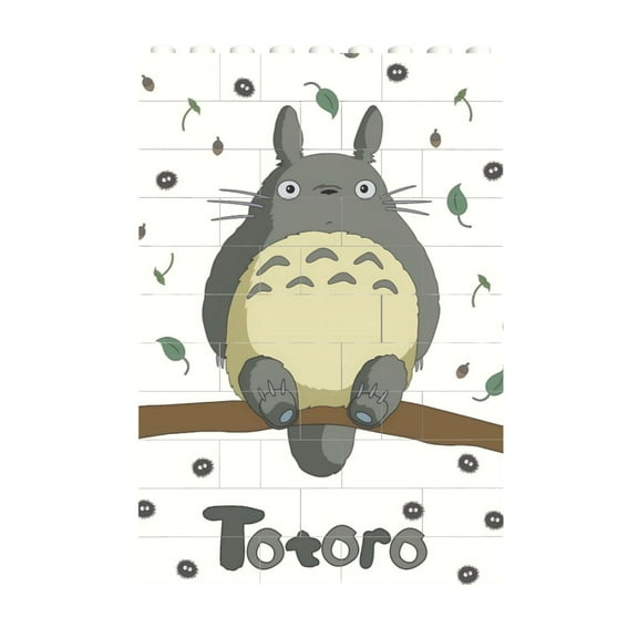Square Shape Puzzles Kit My Neighbor Totoro Puzzle Building Brick Block Jigsaw Decorative Gift