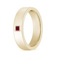 thumbnail image 1 of Square Shape Red Ruby Eternity Band Ring Women 925 Sterling Silver Rose Gold Plated July Birthstone Engagement Anniversary Gift Gemstone Jewelry, 1 of 5