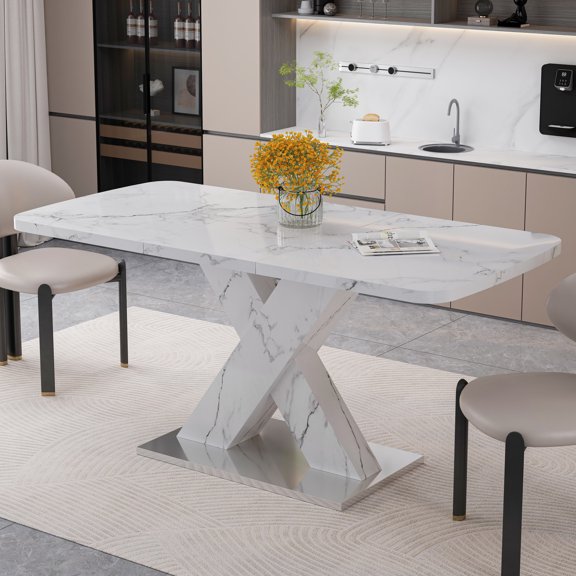 Square Shape Table - Tabletop Stretch - Family Dinners - Smooth & Cleanable