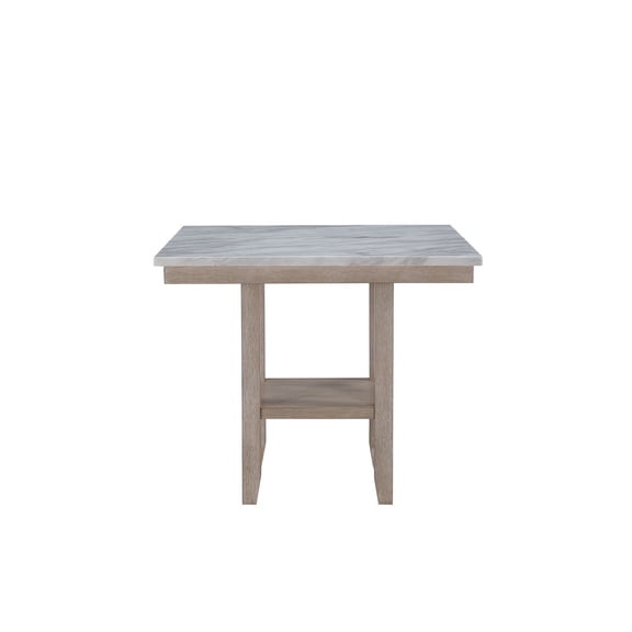 Square Shape - Transitional Marble Style - At Home Entertaining - Natural Color Bar Table