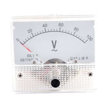 Square Shaped Plastic Shell Voltmeter Panel Meter Gauge 0-100V