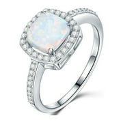 MZOAZPIE Square Shaped Rose Gold Big Rhinestone Ring Diamond Square Ring Elegant Geometry Rhinestone Ring Full Diamond Rings For Women Size 5 12 Rings That Wont Turn Your Finger for Women Rings Set Men Trendy