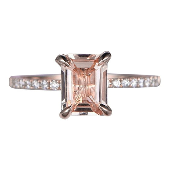 Square Shaped Rose Gold Big Rhinestone Ring Diamond Square Ring Elegant Geometry Rhinestone Ring Full Diamond Rings For Women Size 5 12 Rings That Wont Turn Your Finger for Women Rings Set Men Trendy