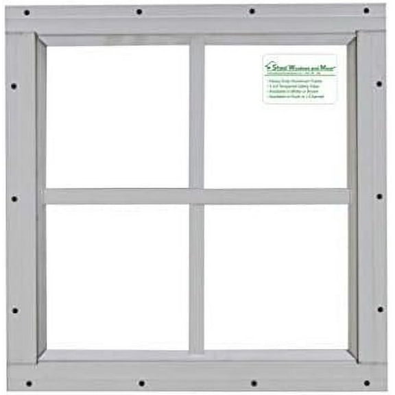 , Square Shed Window 16" x 16" White Flush, Playhouse Window$$Tools & Hardware Other