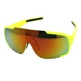 thumbnail image 1 of Square Shield Sunglasses Semi-Rimless Goggle Style Neon Yellow, Fuchsia Mirror, 1 of 4