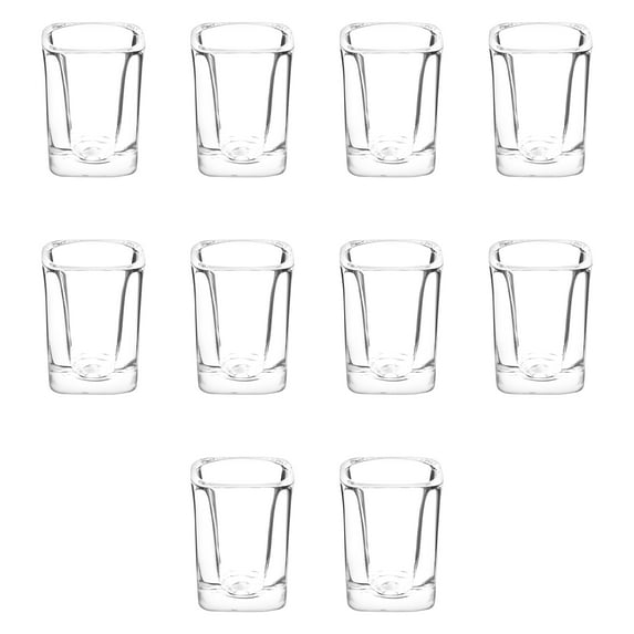 Square Shot Glasses by ARC 2 oz. Set of 10, Bulk Pack - Great for Weddings, Birthdays, Parties, Indoor & Outdoor Events - Clear