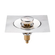 Square Shower Drain Bounce Type Foot Floor Drain Shower Room Push Down Drain Plug Shower Floor Drain Hair Strainer by ZAXLVG