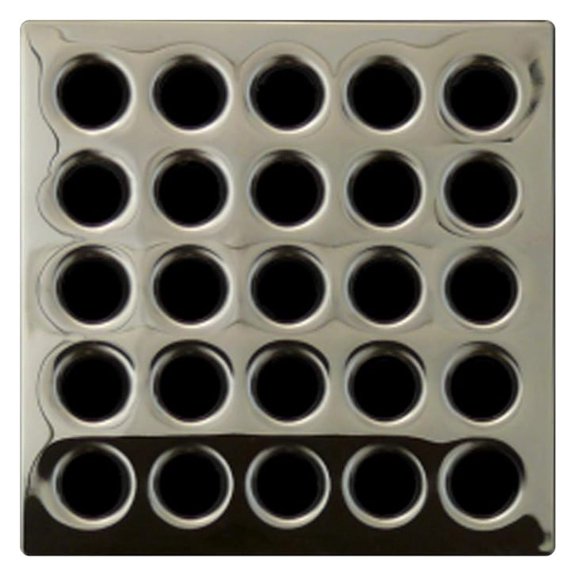 Shower Drain Grate 3 3/4 Inch Square - Polished Stainless Steel Plate - Bathroom Drain Cover Replacement - with Grate Puller Tool