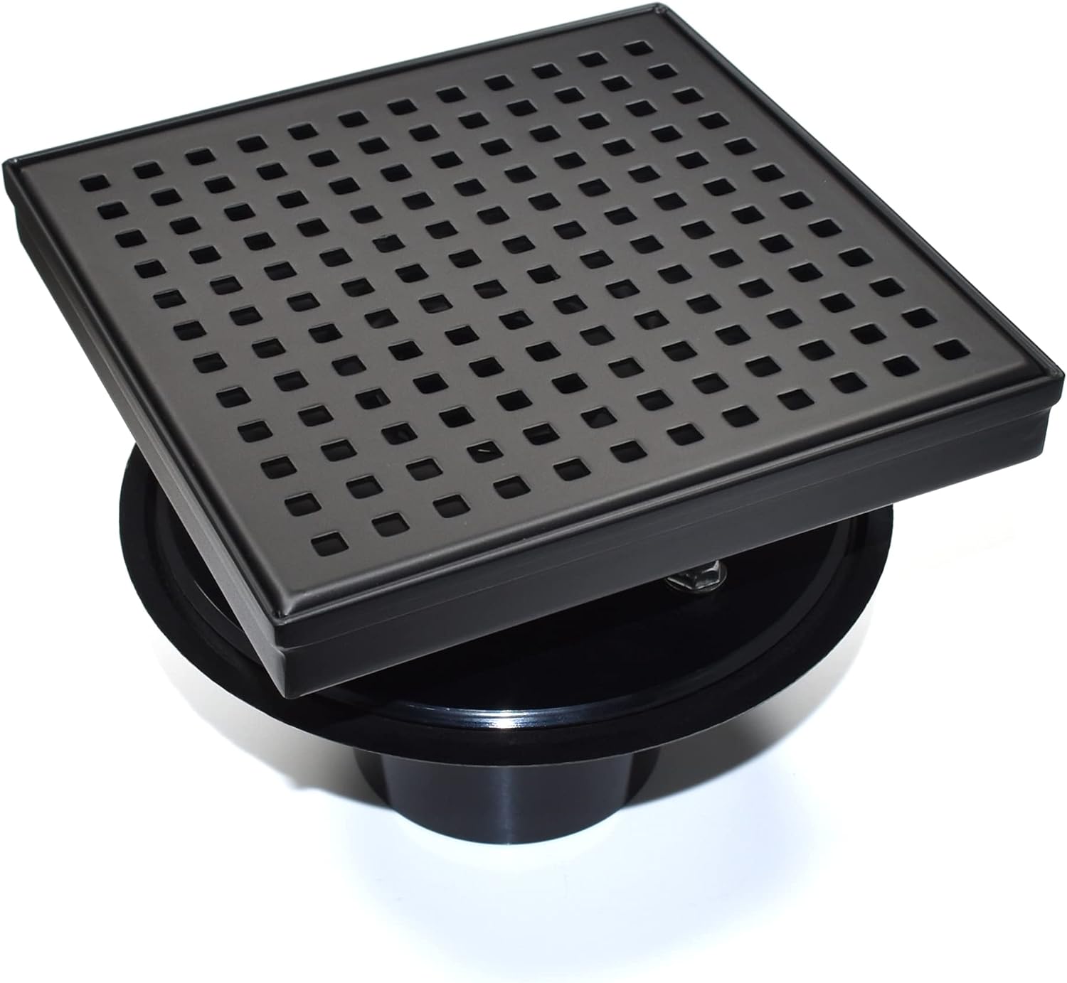 Square Shower Drain With Flat Cover, Stainless Steel Shower Floor Drain