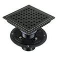 thumbnail image 1 of Square Shower Floor Drain With Flange, Detachable Square Lattice, 304 Stainless Steel 6In, 1 of 5